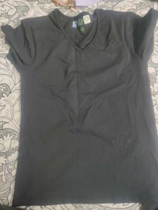 2 Classic White V-Neck T-Shirt- Black &amp; Whit