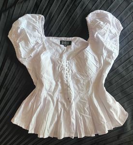 Stylish White Puff Sleeve Top
