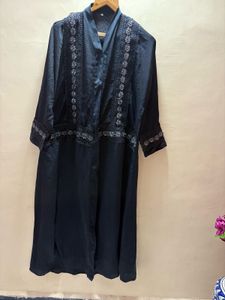 Elegant Black Abaya with Lace
