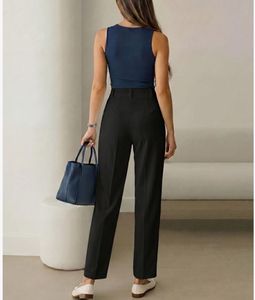 Classic Black Straight Formal Pants