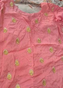 Elegant Pink Embroidered Kurta Set
