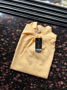 Yellow cold shouder top