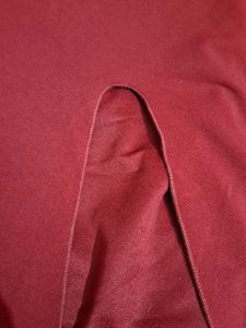 Elegant cherry red Maxi Dress with High Slit