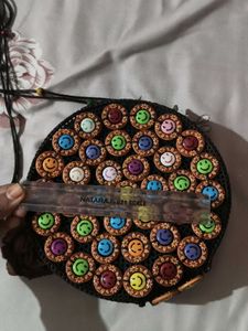 Round Smiley Face Crossbody Bag