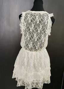 White Lace Mini Dress