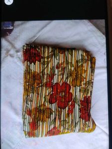 Vibrant Floral Print Saree