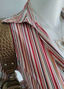 Striped Button-Up Shirt