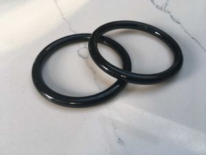 Pretty Black 🖤 Glass Bangles & Elastic Hairbands