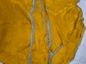 Yellow Kurta sets (sharara) with Sequins Border