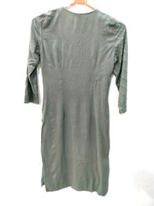 Embellished olive Green Kurta