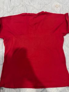 Red Striped Casual T-Shirt