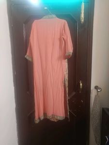 Beautiful Peach Kurta Set with Dupatta