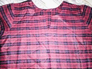 Maroon Striped kurta