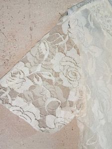 Sheer Lace Blouse Top White Layered