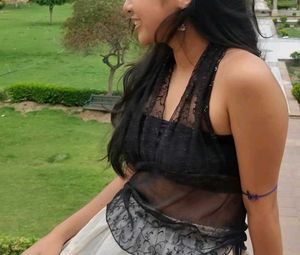Black Lace Halter Neck Top✨