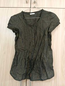 Sparkly Green Short Sleeve Top