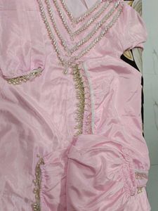 Elegant Pink Beaded Ethnic dress