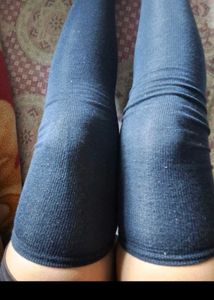 Cozy Blue Knee-High Socks