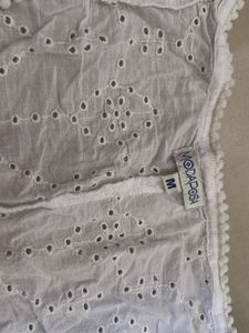 White Pure Cotton Chickenkari Top