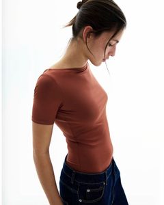 H&amp;M Boat-Neck Microfibre Top
