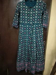 Mehendi Green Multi Colour Suit