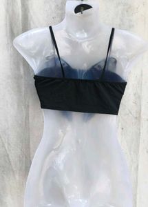 Black Butterfly  Crop Top