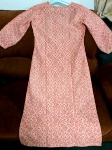 Peach Colour Staright Kurti