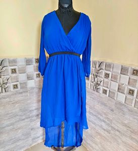 Blue Midi Trendy Dress