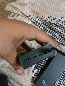mi power bank and Syska torch
