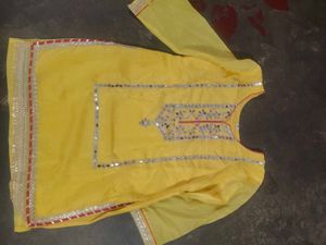 Vibrant Yellow Kurta Set with Dupatta