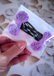 Crochet Bow Hair Pins (set of 4)