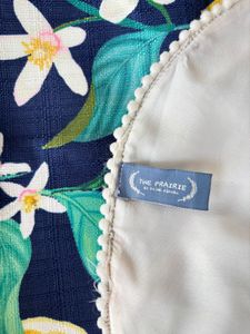 Round Lemon Print Tablecloth/ Placemat