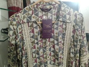 Abstract Printed Cotton Kurti