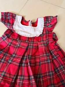 Adorable Red Plaid Baby Dress