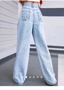 Wide Leg Acid Wash Jeans