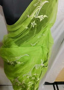 pure chiffon hand work 💯 saree 🔥 light weight
