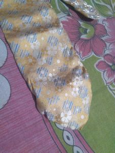 Necktie Yellow Floral Pattern