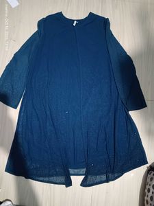 Elegant Navy Blue Embellished Maxi Dress