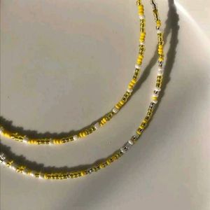 Trendy Green Beaded Layered Necklace