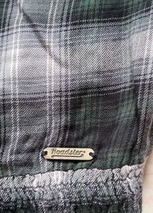 Granny Chic Plaid Lace-Up Blouse