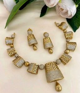 Microplated Stone Necklace