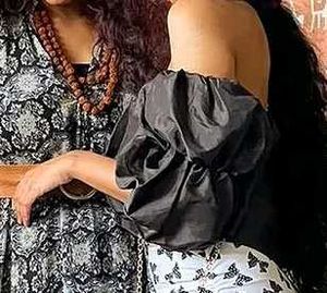 Stylish Black Puffed Sleeve top