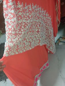 Indo Western Lehenga Cum Saree Long With Zip Pearl