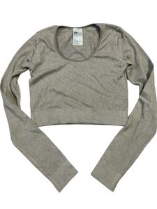 Original H&amp;M Ribbed Knited Long Sleeve Crop Top Fi