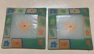 Aesthetic green serving plates