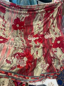 Elegant Floral Print Saree