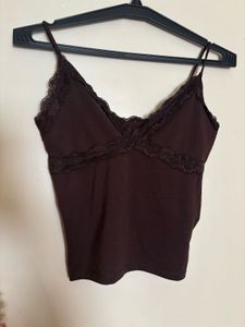NUON Lace Trimmed top Xs