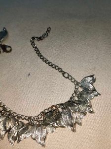 Silver Leaf Charm Bracelet