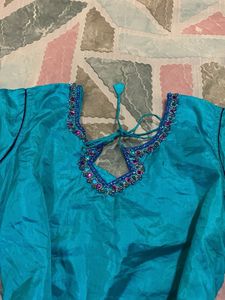 Elegant Teal Embellished kurti🎀
