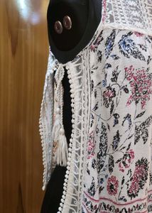 Floral Lace Yoke Tank Top